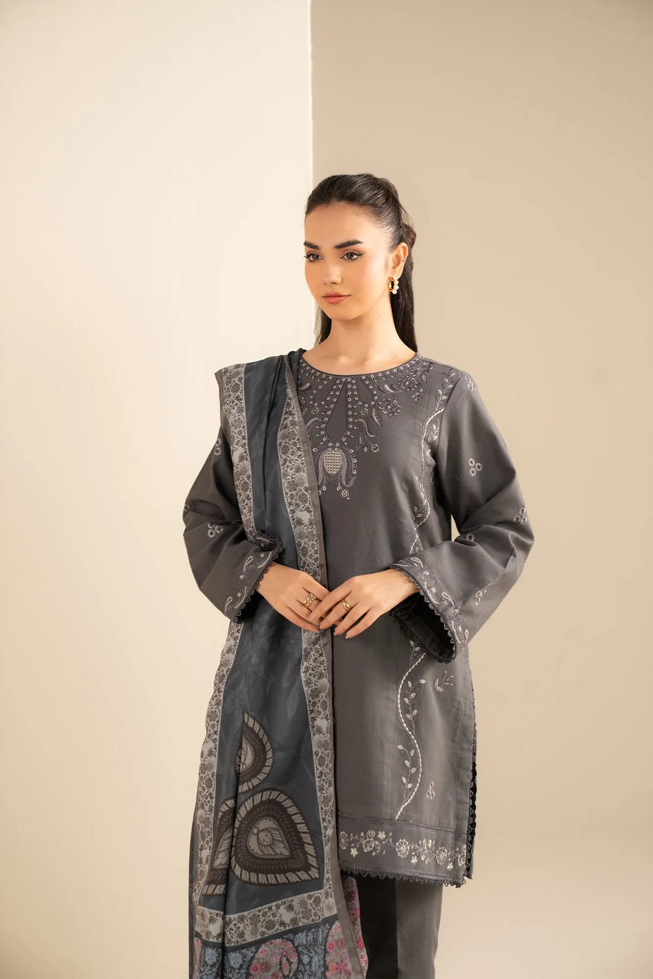 DHANAK EMB 3PC SUIT BH -0026