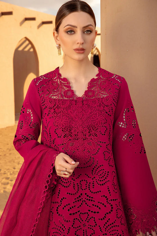 RANG RASIYA - 3PC LAWN CHICKENKARI EMBROIDERED SHIRT WITH EMBROIDERED DUPATTA