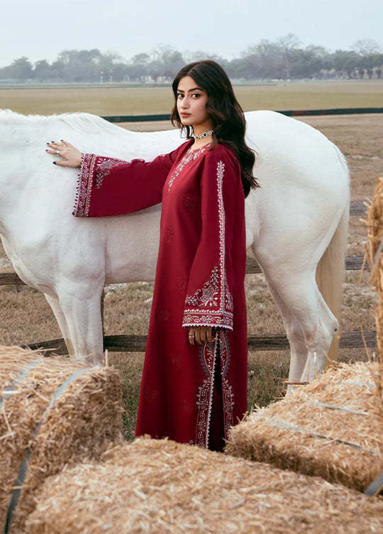 Dhanak-3PC Embroidered Shirt with Chiffon Embroidered Dupatta