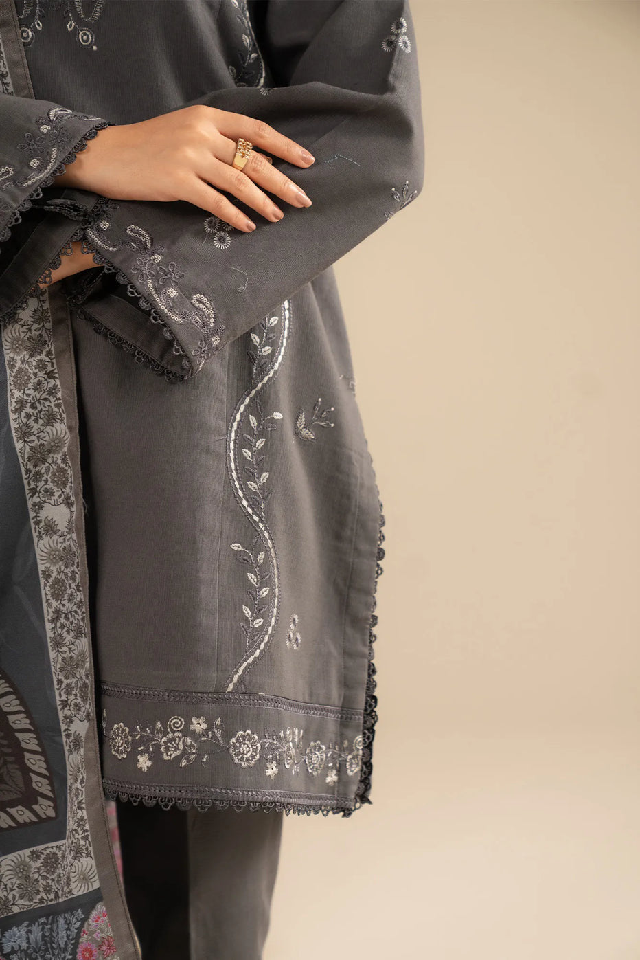 DHANAK EMB 3PC SUIT BH -0026