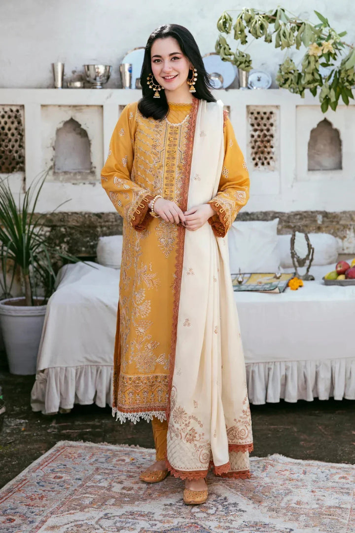 DHANAK 3PC CHICKENKARI EMBROIDERED UNSTICHED ARTICLE BA-375