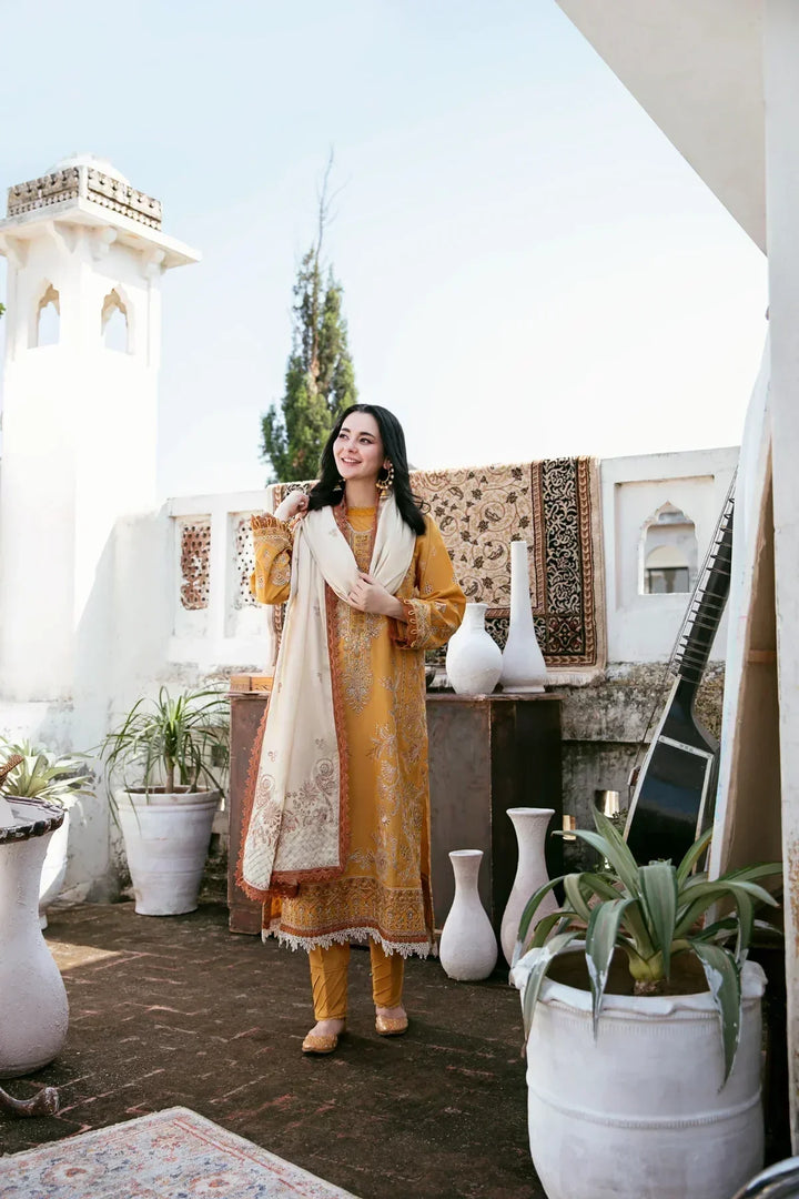 DHANAK 3PC CHICKENKARI EMBROIDERED UNSTICHED ARTICLE BA-375
