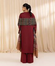 3PC EiD Collection UNSTITCHED LAWN EMBROIDERED MAROON SUIT
