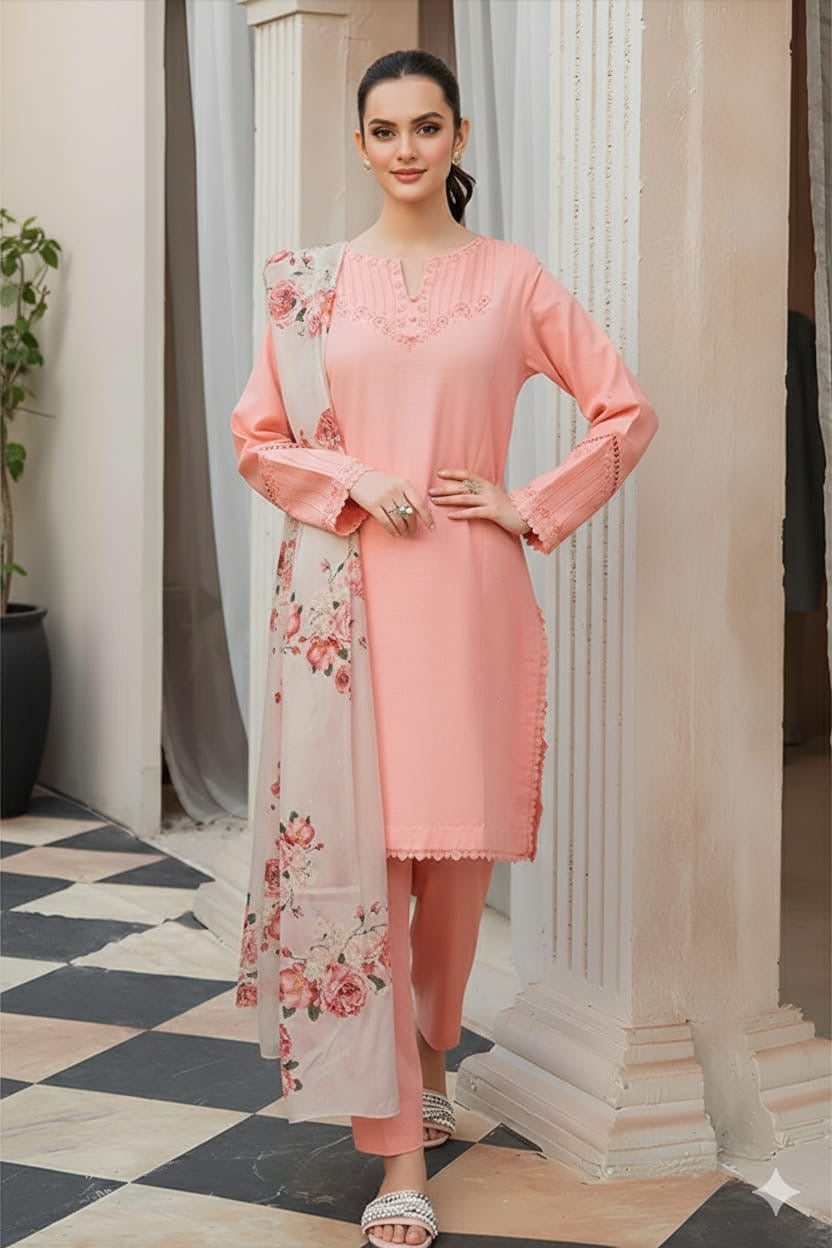 LAWN EMBROIDERED UNSTITCHED ARTICLE (AL 8050)