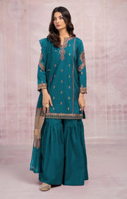 ZARA SHAHJAHAN- SUMMER 3PC LAWN EMBROIDERED SUIT - RL2701 B