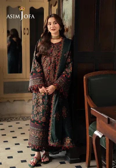 QALAMKAR 3PC Lawn Embroidered Shirt With Organza Embroidered Dupatta LC-7062