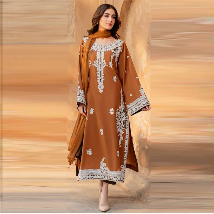 DHANAK EMB 3PC SUIT BH -0024