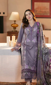 Jade 3 Piece Unstitched Heavy Embroidered Chickan Kari Pure Lawn Suit with Printed Lawn Dupatta