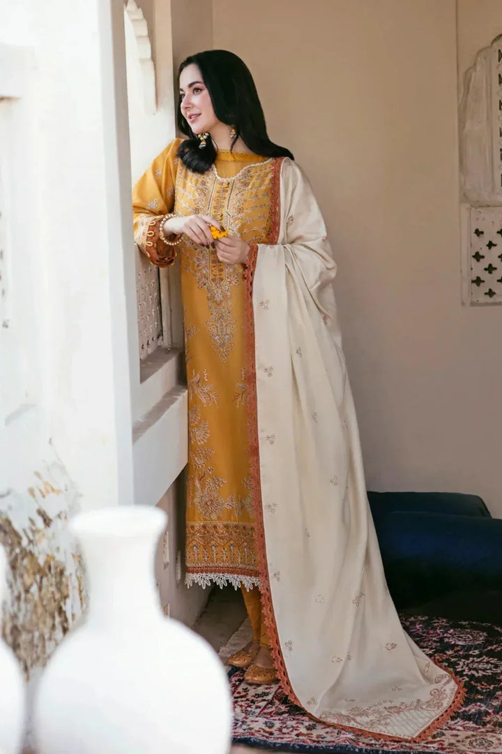 DHANAK 3PC CHICKENKARI EMBROIDERED UNSTICHED ARTICLE BA-375