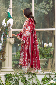 BIN ILYAS | UNSTITCHED LAWN 3PC  EMBROIDERED SUITE