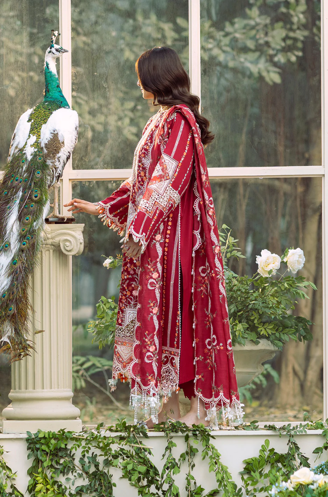 BIN ILYAS | UNSTITCHED LAWN 3PC  EMBROIDERED SUITE