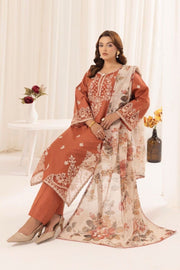 3PC EMBROIDERED ZE-010