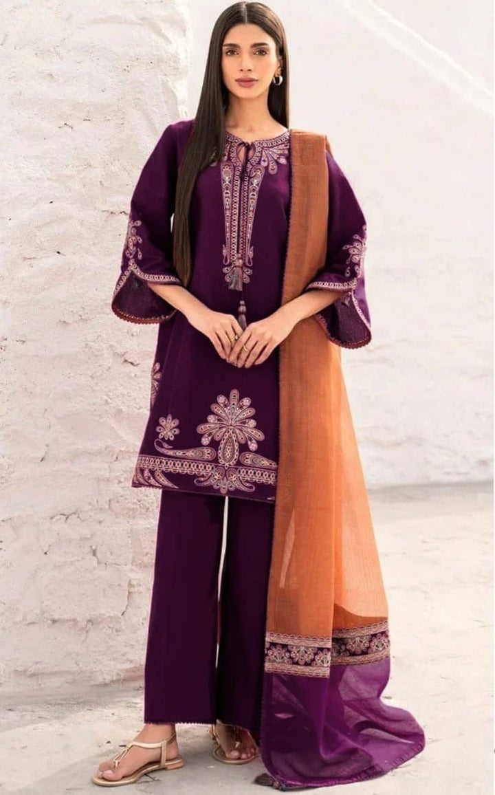 SUMMER 3PC LAWN EMBROIDERED SUIT - VL1156
