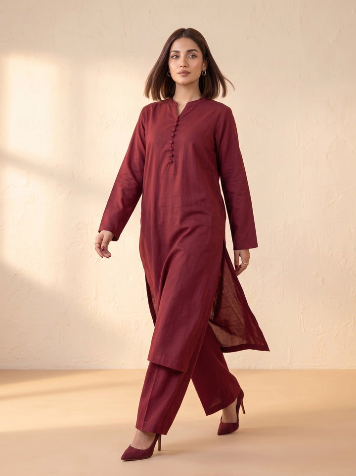 2Piece Stitched CH-410 (Meroon)