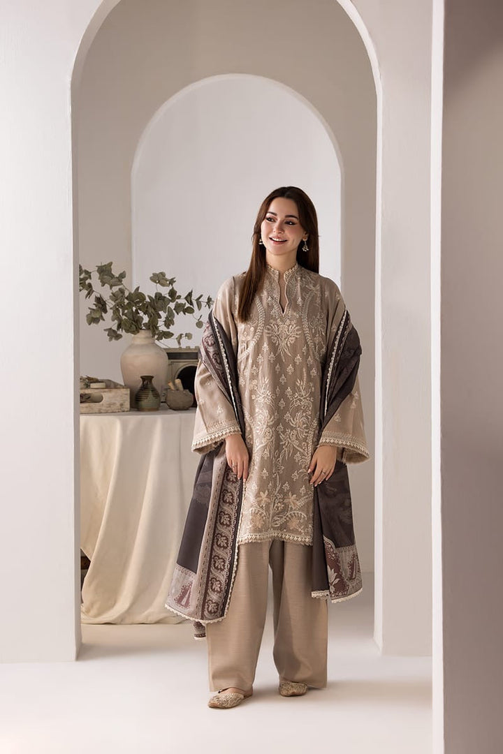 3PC UNSTITCHED HEAVY EMBROIDERED SUIT