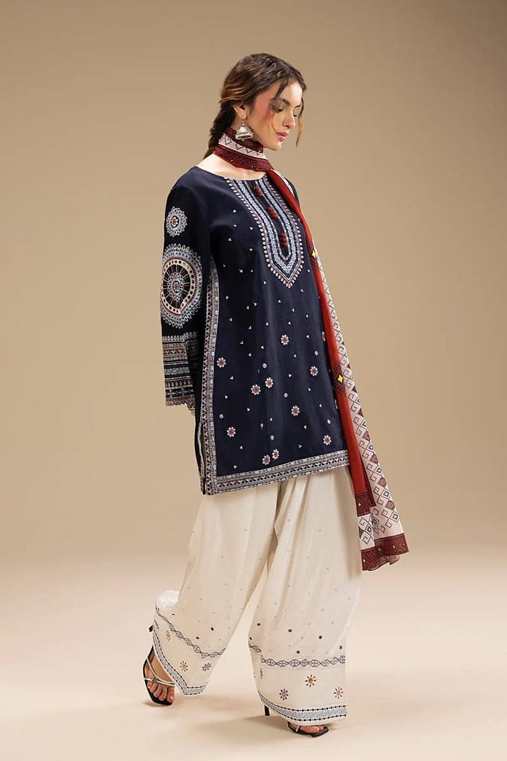 Embroidered Luxury Lawn Unstitched 3Pc | 1071