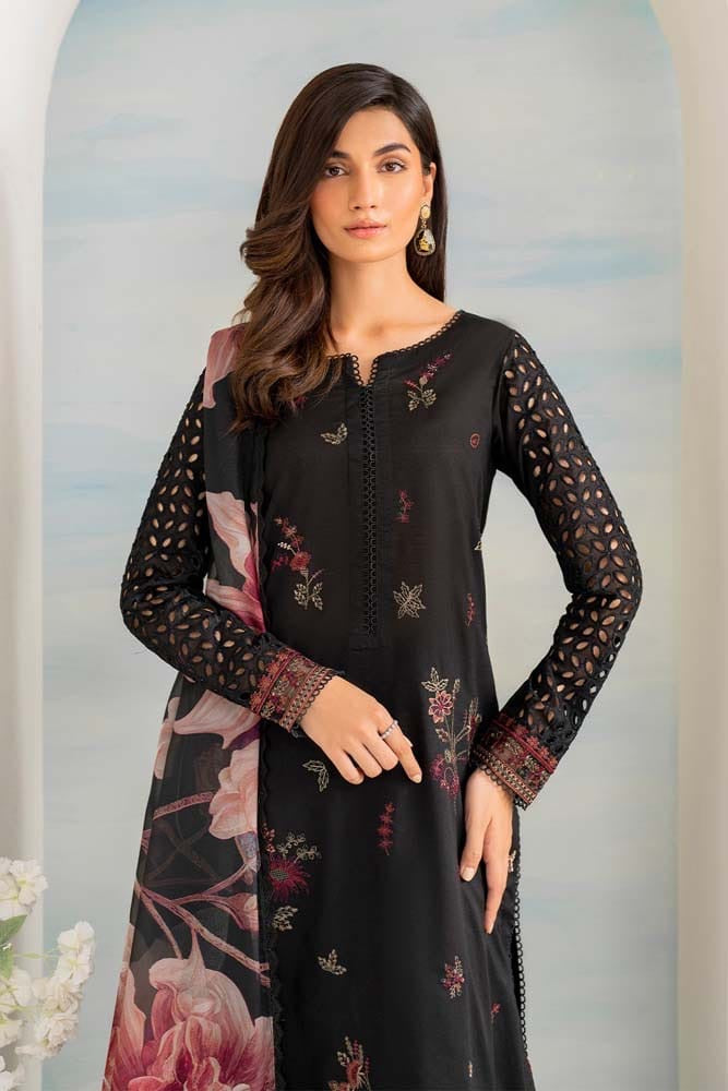 IZNIK 3PC EMBROIDERED LAWN WITH CHIFFON EMB DUPATTA -GA2050