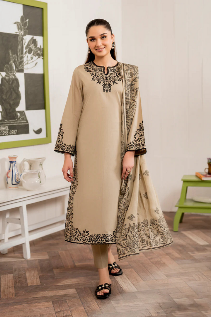 COCO – EC876 | UNSTITCHED | EMBROIDERED 3 PIECE