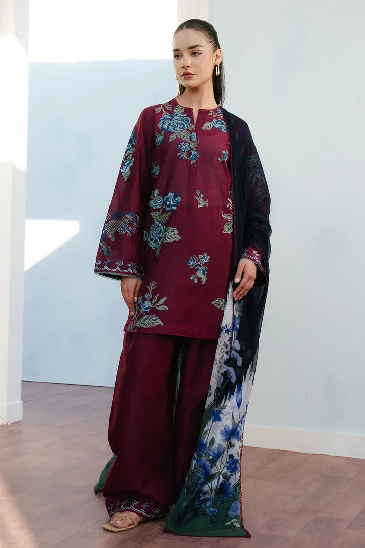 DHANAK 3PC EMBROIDERED UNSTICHED ARTICLE BA-388