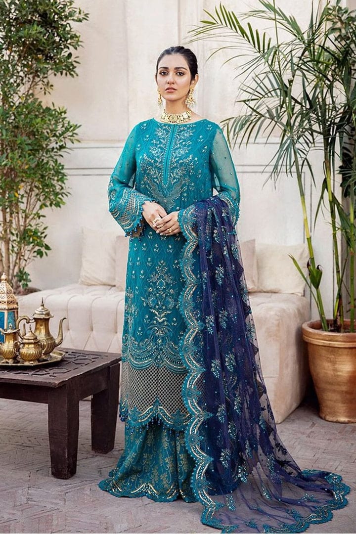 COCO PREMIUM LAWN 3pc Embroided Unstitched Designer suit | 1033