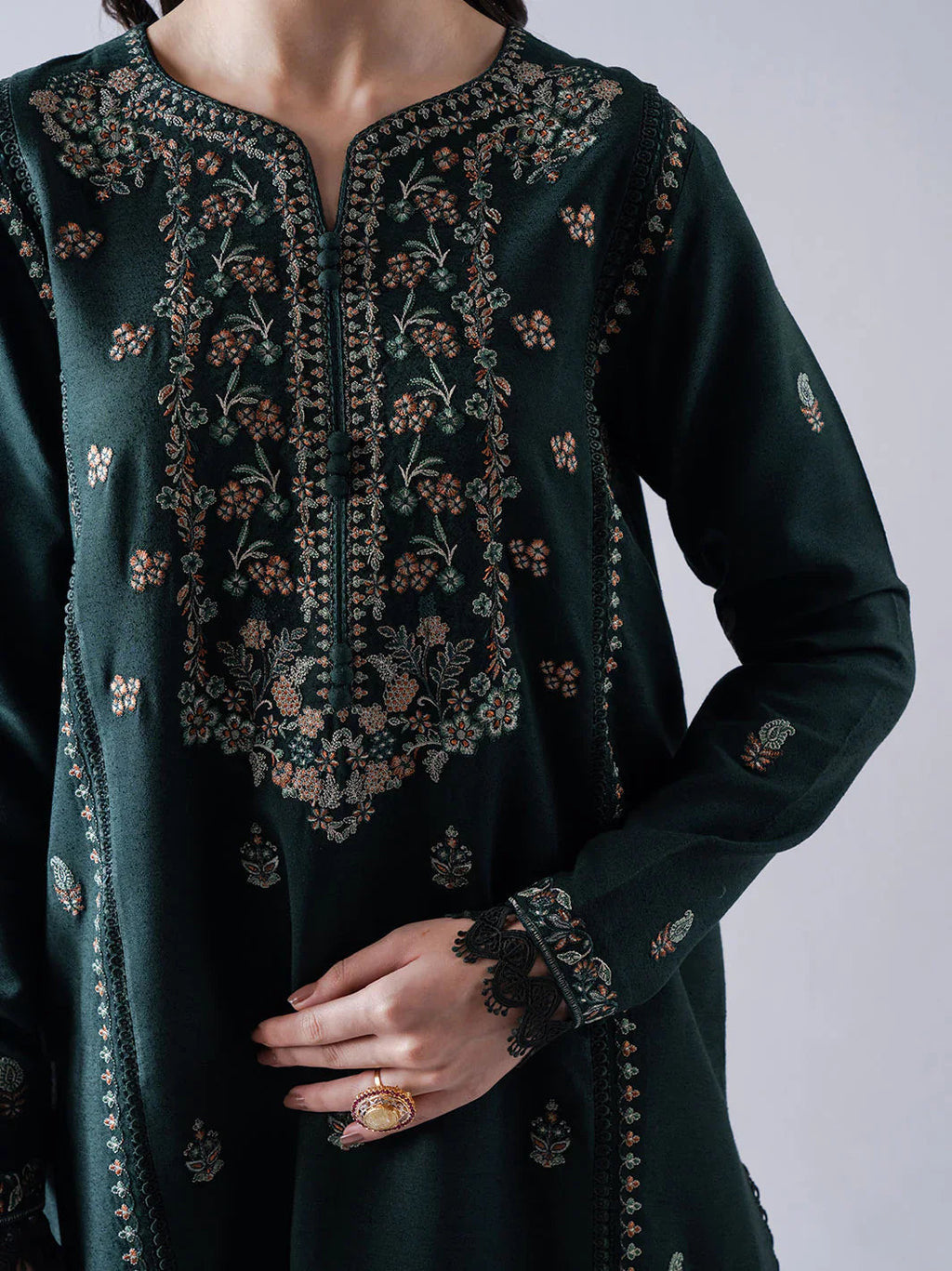 DHANAK EMB 3PC SUIT BH -0027