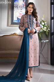 ASIM JOFA 3PC LAWN EMBROIDERED SHIRT WITH LAWN  SHAWL AND TROUSER DN-2005