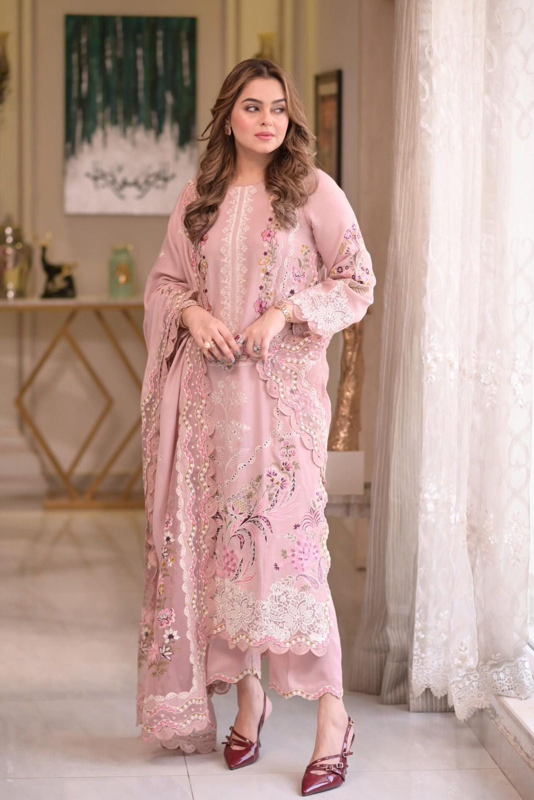 DHANAK EMB 3PC SUIT BH -0039