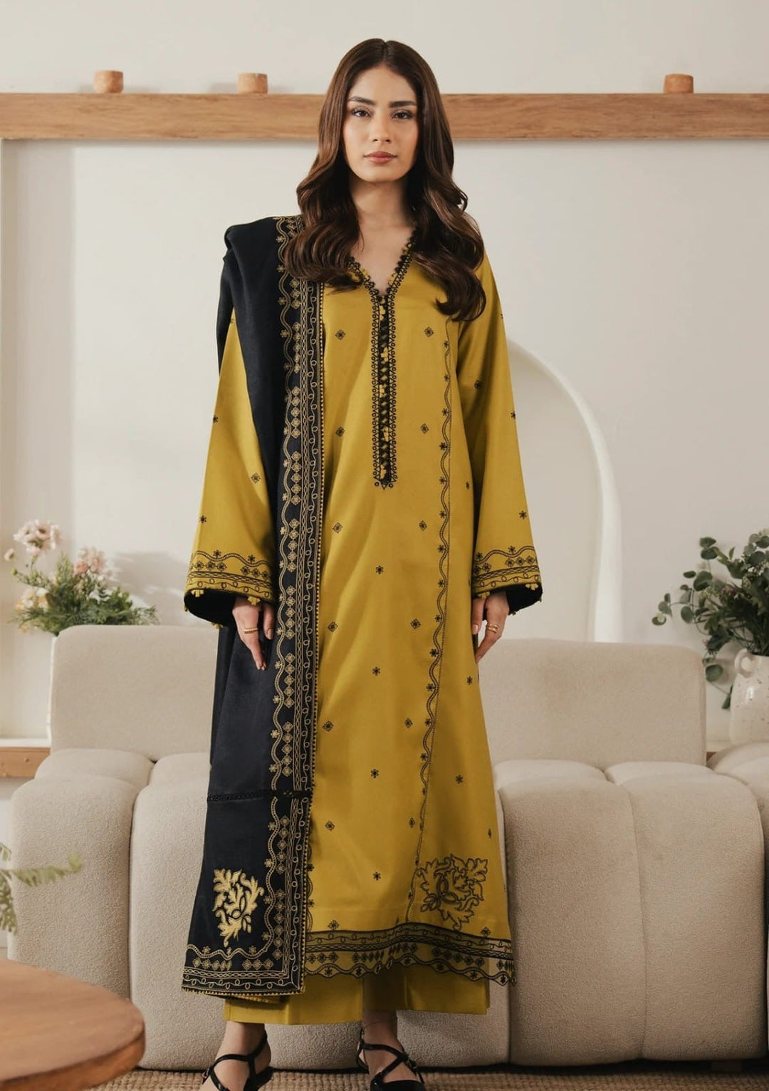 DHANAK EMB 3PC SUIT BH -0029
