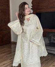 Embroidered Luxury Lawn Unstitched 3Pc | 1021
