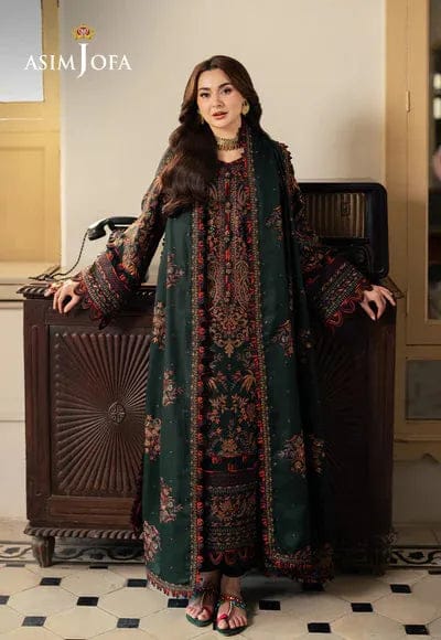 QALAMKAR 3PC Lawn Embroidered Shirt With Organza Embroidered Dupatta LC-7062