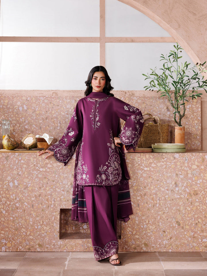 DHANAK EMB 3PC SUIT BH -0088