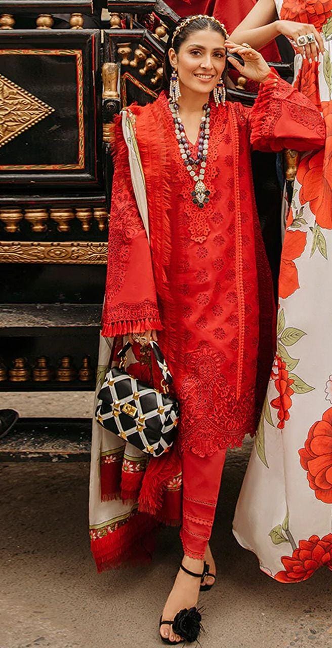 EMBROIDERED KARANDI SUITS UNSTITCHED 3 PIECE MQ332FDV MSL23-05