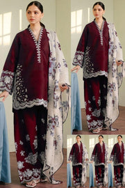Embroidered Luxury Lawn Unstitched 3Pc | 3004