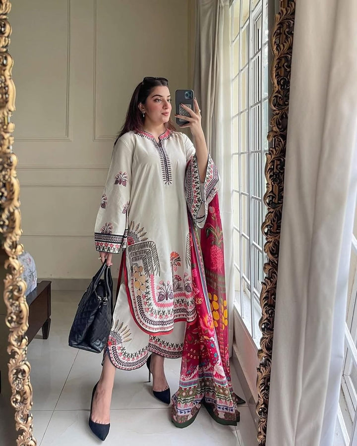 DHANAK EMB 3PC SUIT BH -0019