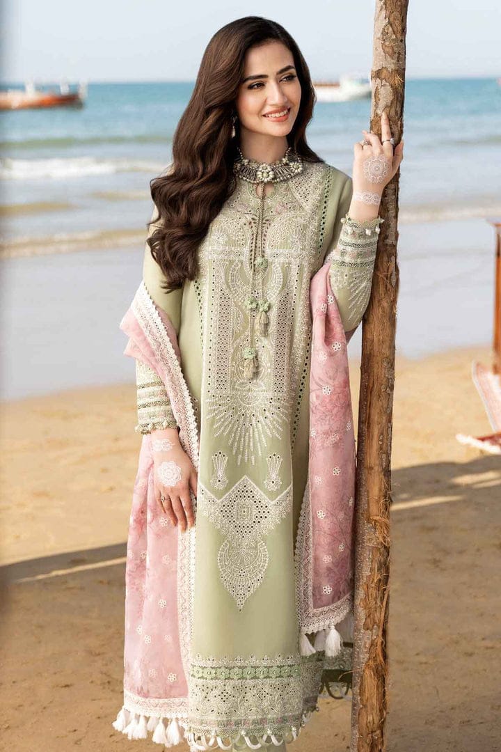 JADE - 3PC LAWN EMBROIDERED SHIRT WITH CHIFFON EMBROIDERED DUPATTA AND TROUSER LC-7196