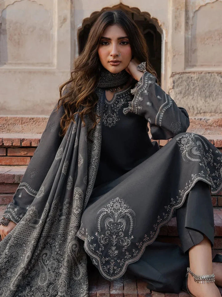 DHANAK EMBROIDERY 3PC SUIT