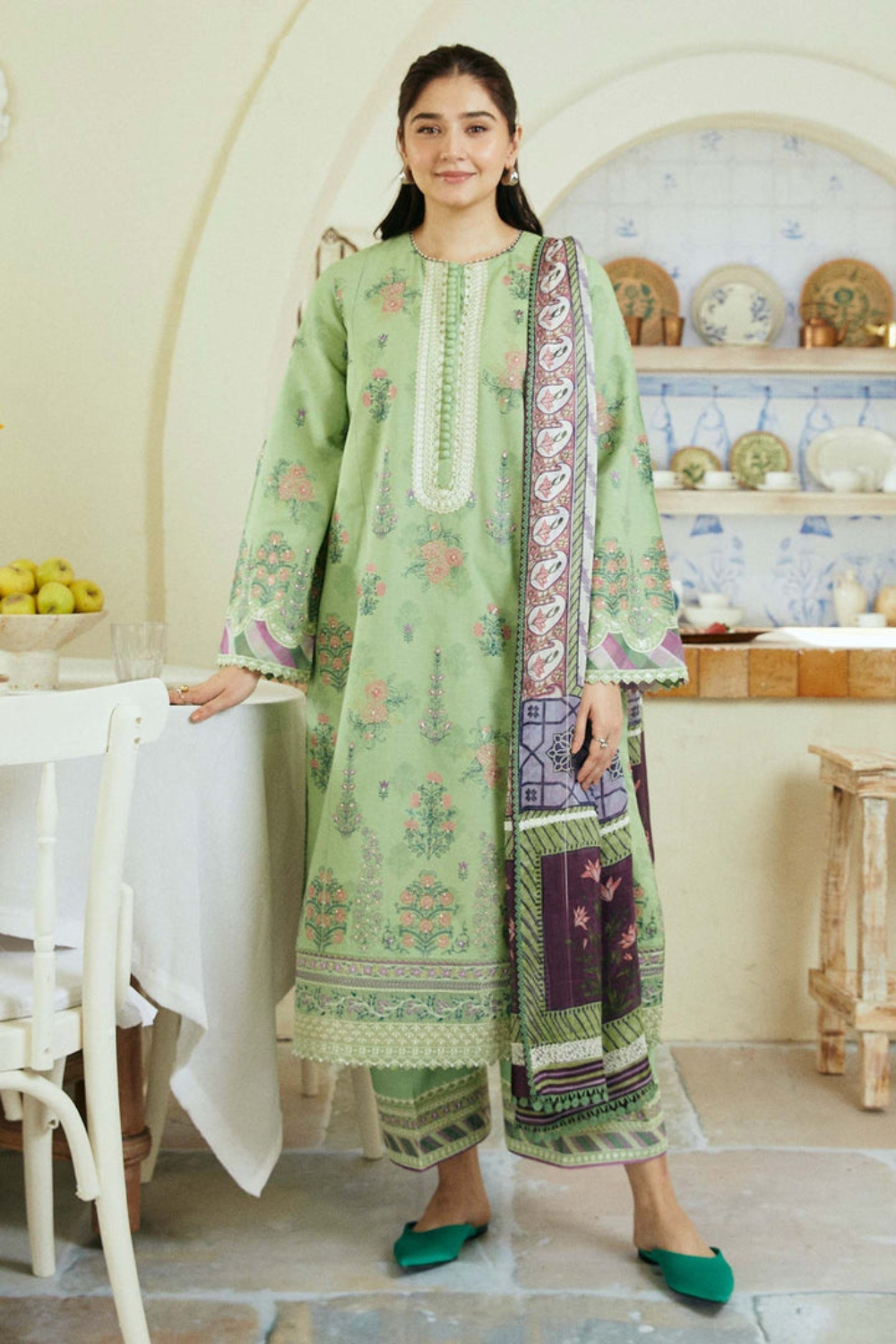 3PC WINTER EMBROIDERED IR 884