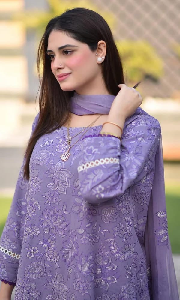 LAWN HEAVY EMBROIDERED UNSTITCHED ARTICLE (AL 80 )