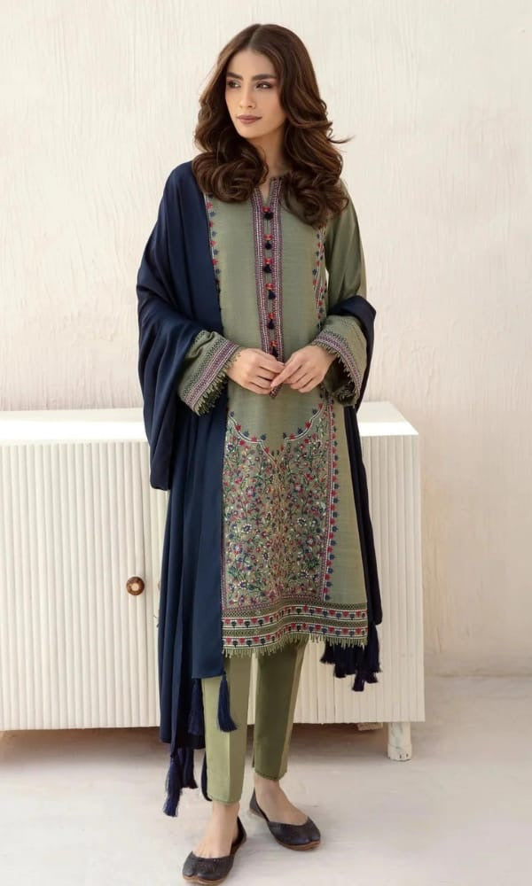 DHANAK EMB 3PC SUIT BH -0028
