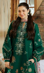 EMBROIDERED KHADDAR UNSTITCHED 3 PIECE SUIT - 9