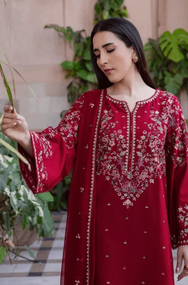 DHANAK 3PC EMBROIDERED UNSTICHED ARTICLE BA-345