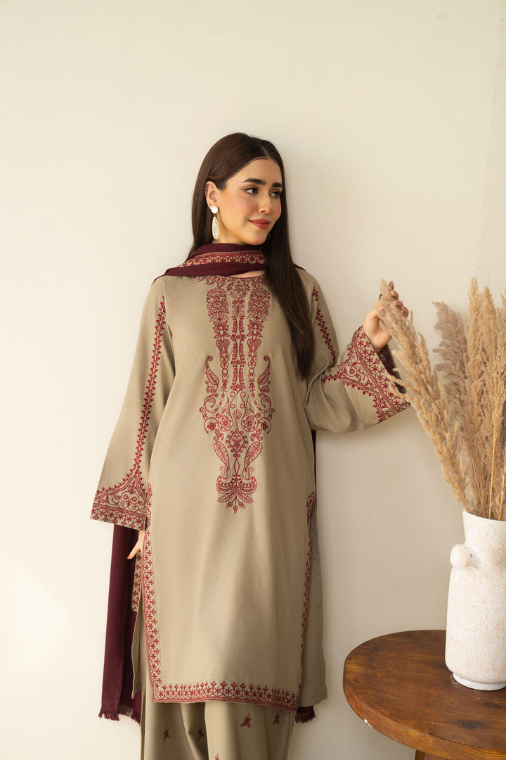 Mareena Embroidered Stitched 3Piece CH-395