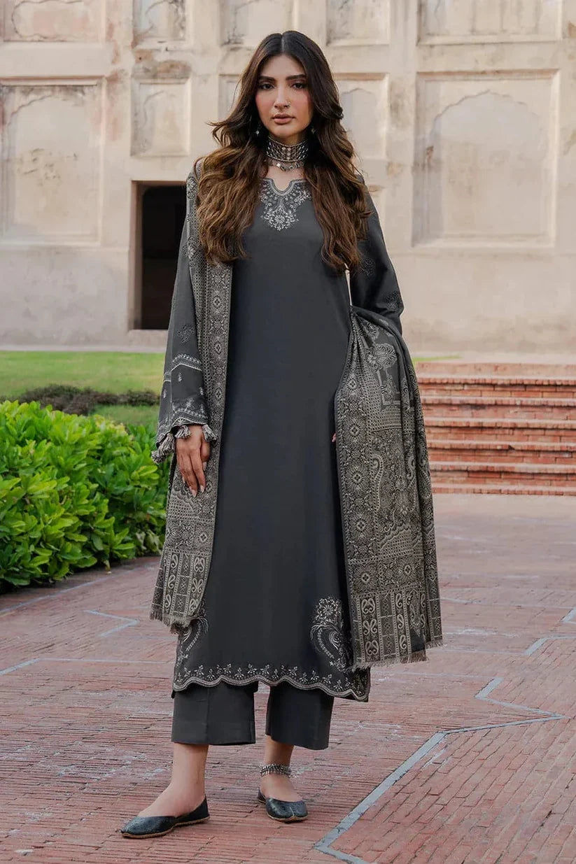 DHANAK EMBROIDERY 3PC SUIT