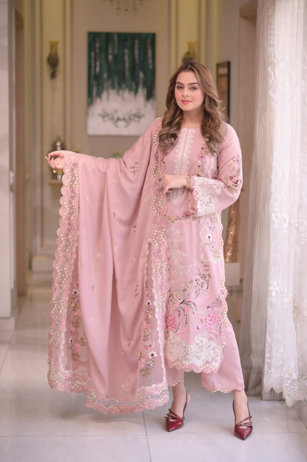 DHANAK EMB 3PC SUIT BH -0039