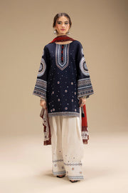 UNSTITCHED 3PC DHANAK EMBROIDERED SUIT-PK-5412