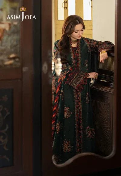 QALAMKAR 3PC Lawn Embroidered Shirt With Organza Embroidered Dupatta LC-7062
