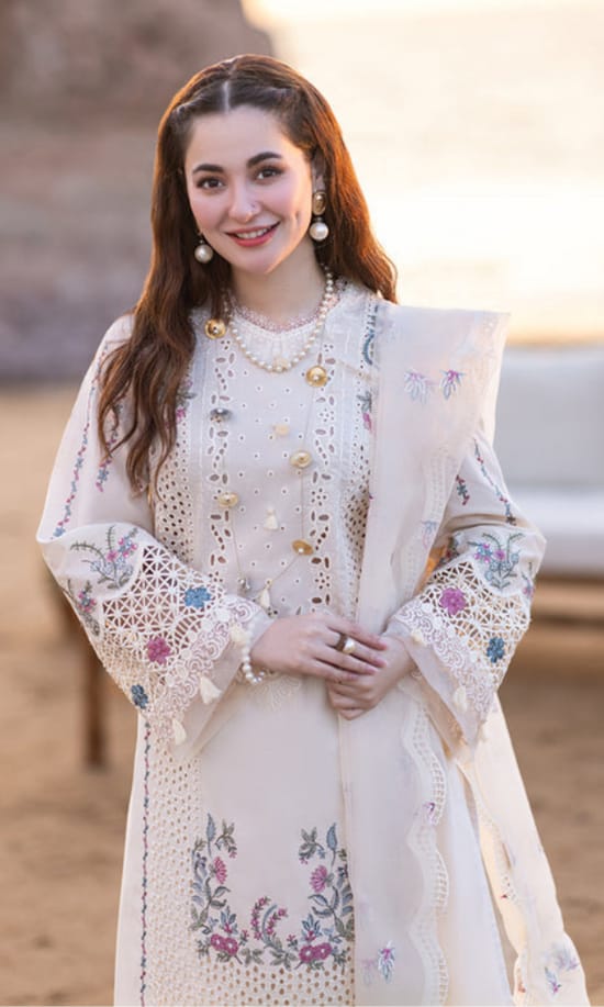 PREMIUM LAWN 3PC EMBROIDERED DRESS EMBROIDERED DUPATTA D-5050