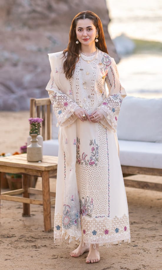 PREMIUM LAWN 3PC EMBROIDERED DRESS EMBROIDERED DUPATTA D-5050