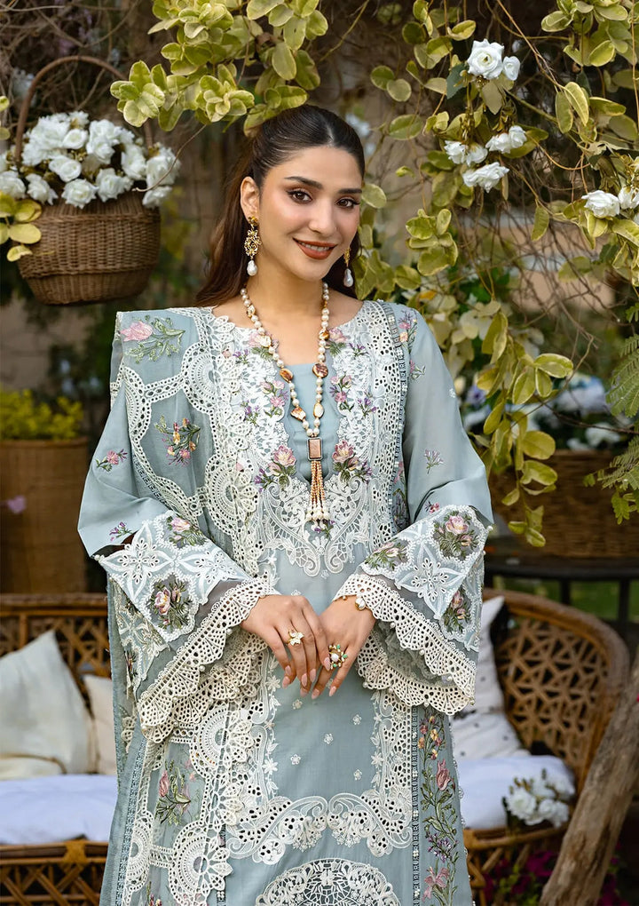 ELAF | SAMAA |UNSTITCHED LAWN 3PC EMBROIDERED SUITE
