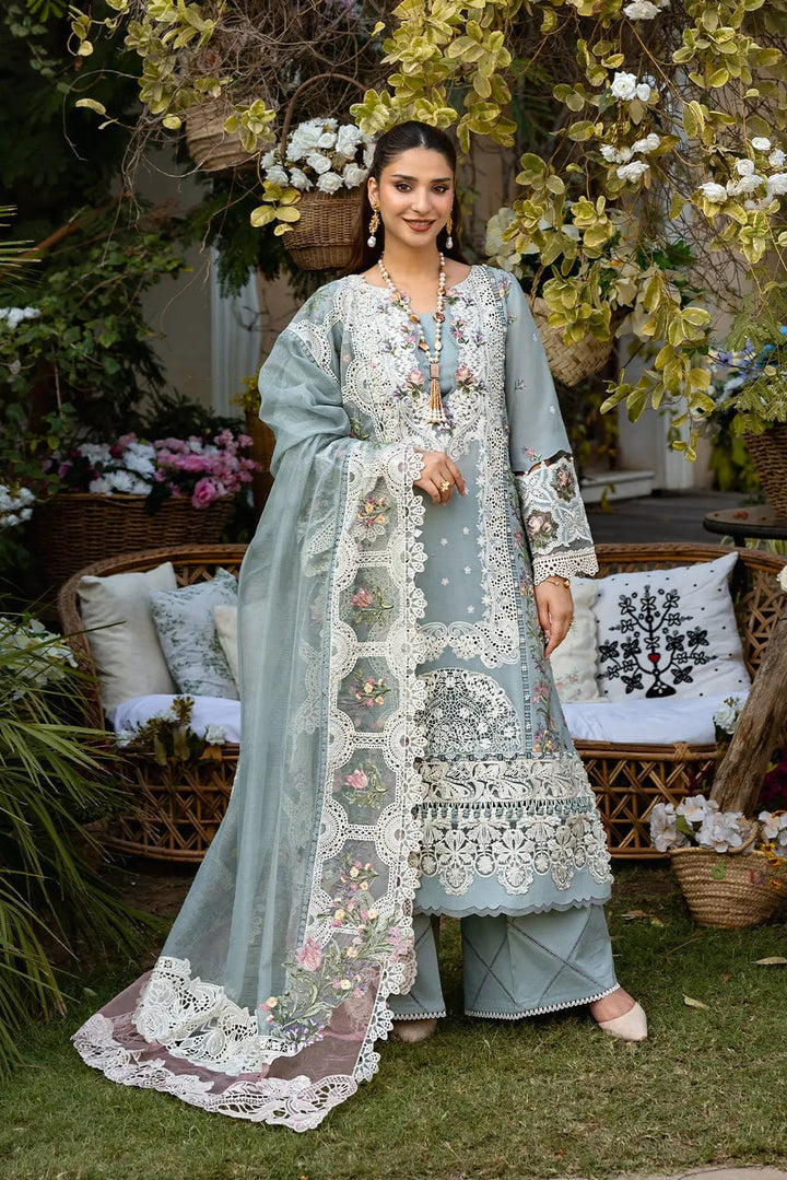 ELAF | SAMAA |UNSTITCHED LAWN 3PC EMBROIDERED SUITE